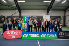 Abschließende Siegerehrung des YONEX U12 Masters in Espenhain.